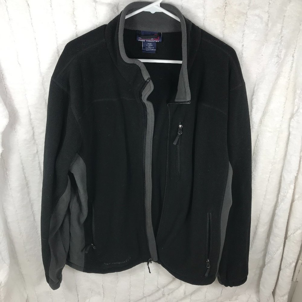 Free Country Men's XL Full zip fleece sweater